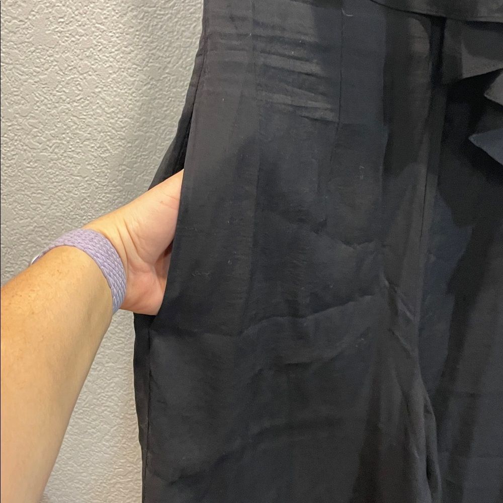 NEW Cos Black Ruffled Jumpsuit Size 6 - Picture 5 of 14